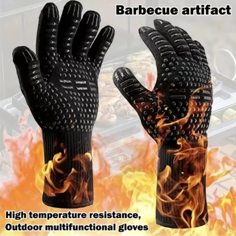 Oven Mitt Silicone - Gants de Barbecue une pièce, mitaines