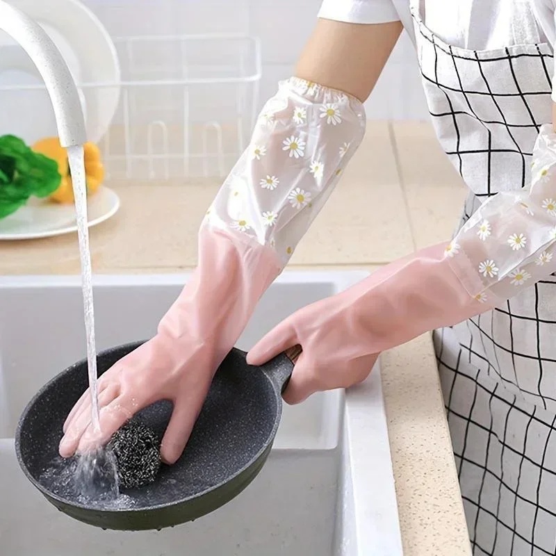 Dish Glove Rubber - Gants en caoutchouc à manches longues