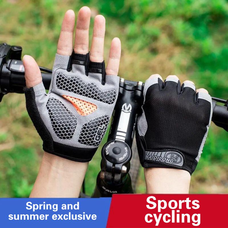 Fingerless Glove Knit - Gants de cyclisme demi-doigts pour hommes