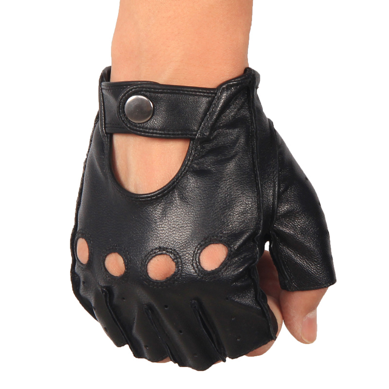 Gants semi-doigts en cuir véri - Leather Driving Glove avis et prix