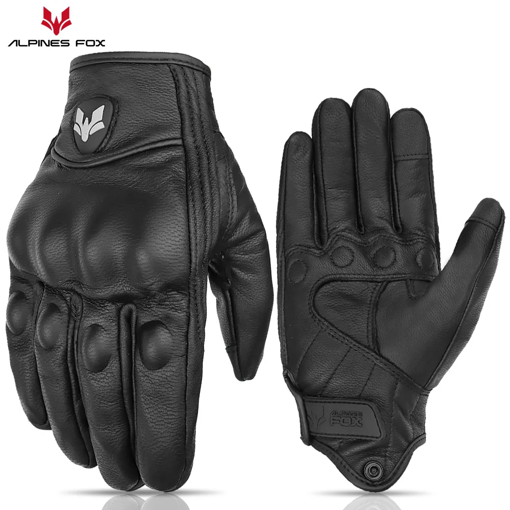 Gants de moto en cuir vintage  - Motorcycle Glove Knuckle avis et prix