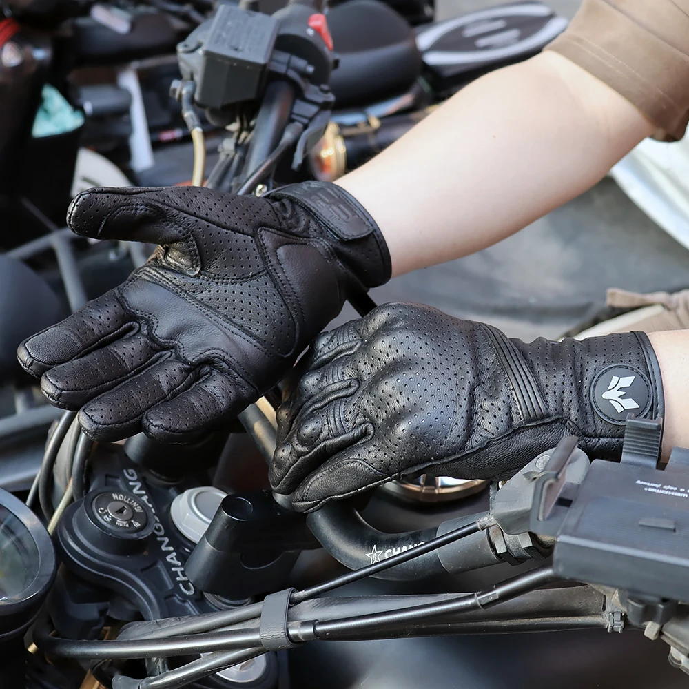 Gants de moto en cuir vintage  - Motorcycle Glove Knuckle avis et prix