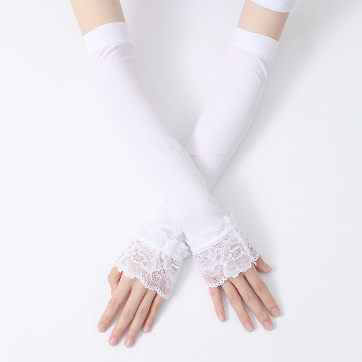 Manchettes longues élastiques  - Fingerless Glove Knit avis et prix
