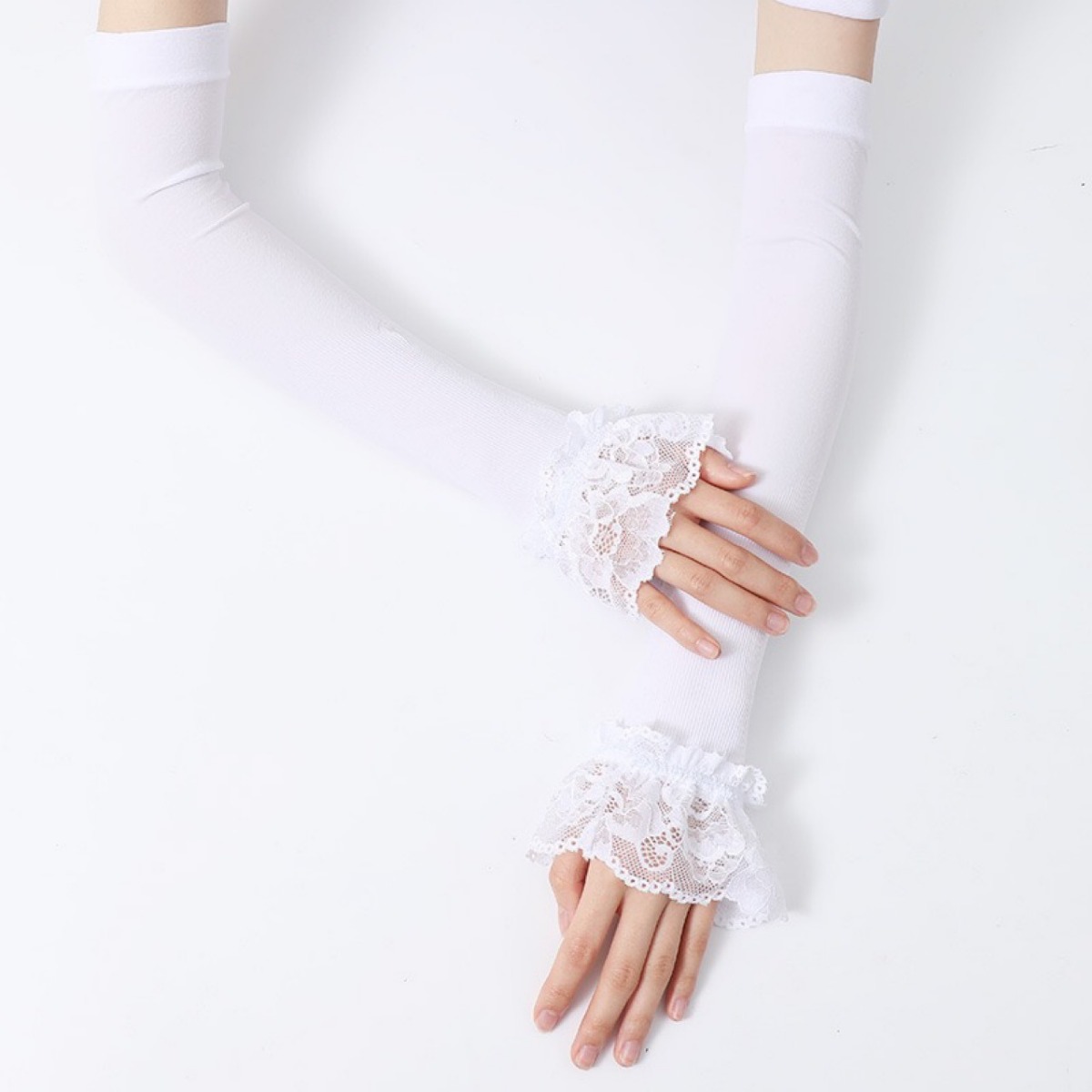 Manchettes longues élastiques  - Fingerless Glove Knit avis et prix