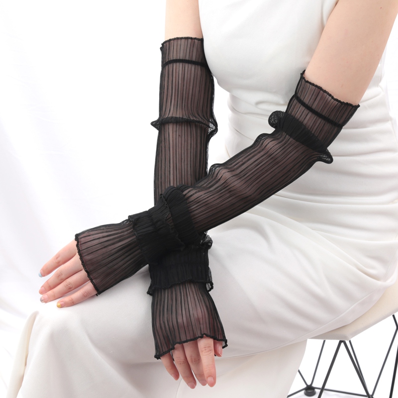 1 paire de manches longues en  - Fingerless Glove Knit avis et prix